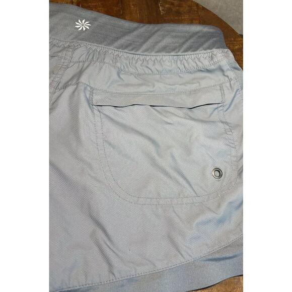 Athleta Running Shorts Grey Athletic Workout Zipper Pocket Size Xsmall - Picture 12 of 16